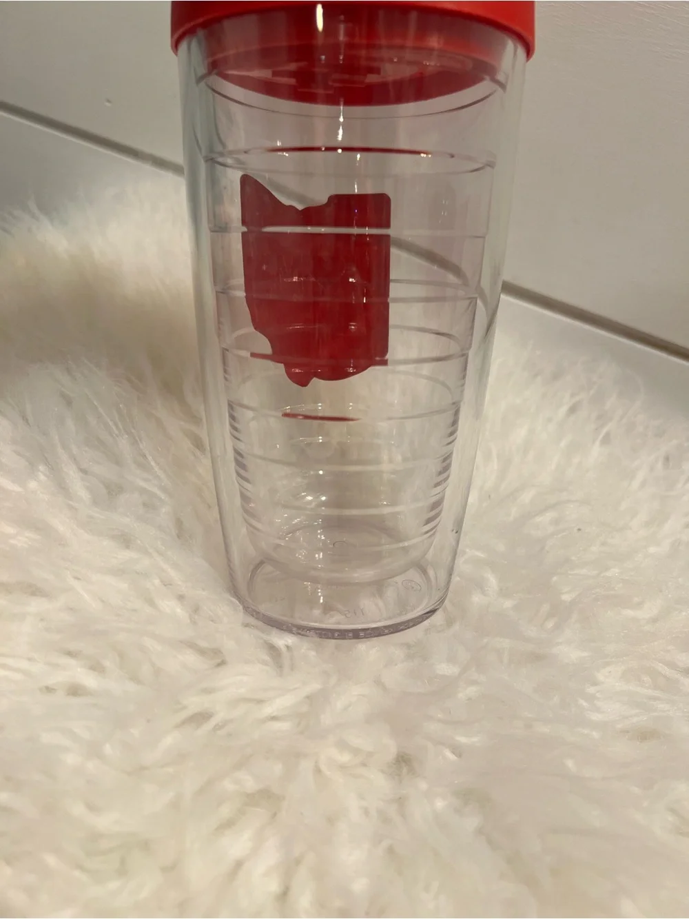tervis Clear Travel Tumbler with Red State 'HOME' Graphic and Red Lid 16oz